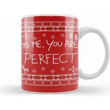 Humuts Love Actually To Me You Are Perfect Christmas Knit Beyaz Kupa