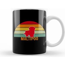 Humuts Maltipoo Vintage Silhouette Beyaz Kupa