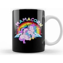 Humuts Mamacorn Cute Unicorn Mom Unicorn Loving Mama Beyaz Kupa