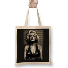 Humuts Marilyn Monroe Açık Bej Uzun Saplı Bez Çanta
