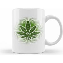 Humuts Medical Marijuana Leaf Beyaz Kupa