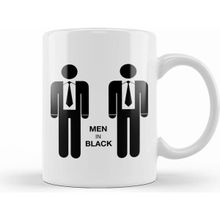 Humuts Men In Black Minimal Beyaz Porselen Kupa Bardak