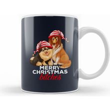 Humuts Merry Christmas Bitches Dog Beyaz Porselen Kupa Bardak