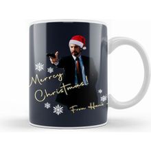Humuts Merry Christmas From Hans Gruber Die Hard Beyaz Porselen Kupa Bardak