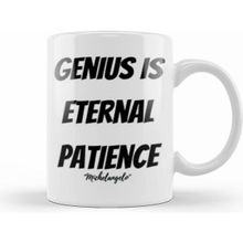 Humuts Michelangelo Quotes Gift Vintage Retro Rainbow Style Beyaz Kupa
