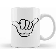 Humuts Mickey Mouse Hang Loose Sign Beyaz Kupa