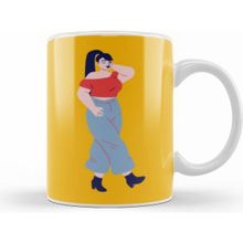 Humuts Modern Woman Beyaz Porselen Kupa Bardak
