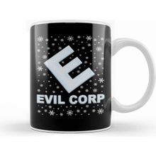 Humuts Mr Robot Evil Corp Christmas Snow Logo Kupa