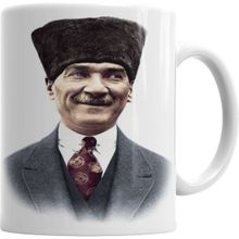 Humuts Mustafa Kemal Atatürk 06 Porselen Beyaz Kupa Bardak