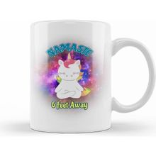 Humuts Namaste 6 Feet Away Unicorn Kupa Bardak