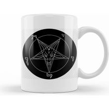 Humuts New Black Goat Of Mendes Pentagram Satan Satanic Seal Of Baphomet Metal 666 Devil Gift Kupa Bardak
