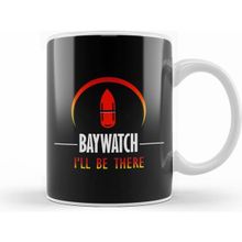 Humuts Porselen Beyaz Baywatch Ill Be There Kupa Bardak