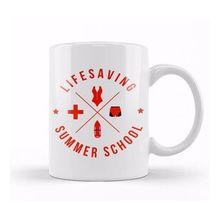 Humuts Porselen Beyaz Baywatch Lifesaving Summer School Kupa Bardak