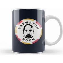 Humuts Porselen Beyaz Baywatch Stick Of Rock Dwayne Johnson Kupa Bardak