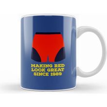 Humuts Porselen Beyaz Baywatch Swim Shorts Making Red Look Great Kupa Bardak