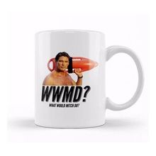 Humuts Porselen Beyaz Baywatch What Would Mitch Do David Hasselhof Kupa Bardak