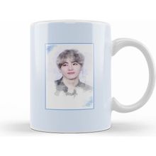 Humuts Porselen Beyaz Bts Tae Watercolor Bts Army Kpop Gift BT21 Kupa Bardak