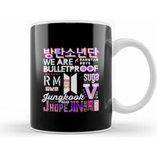 Humuts Porselen Beyaz Bts The Eternal Collage Kupa Bardak