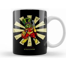 Humuts Porselen Beyaz Bucky Ohare Retro Japanese Kupa Bardak