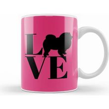 Humuts Porselen Beyaz Chow Chow Dog Love Chow Chow 01 Kupa Bardak