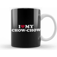 Humuts Porselen Beyaz Chow Chow I Love My Chow Chow Kupa Bardak