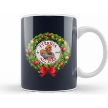 Humuts Porselen Beyaz Christmas All Star Eternia He Man Wreath Kupa Bardak