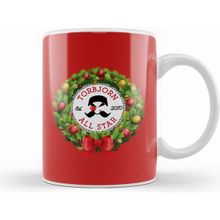 Humuts Porselen Beyaz Christmas All Star Overwatch Torbjorn Wreath Kupa Bardak