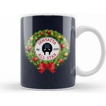 Humuts Porselen Beyaz Christmas All Star Overwatch Zenyatta Wreath Kupa Bardak
