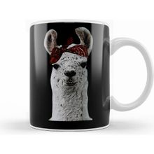 Humuts Porselen Beyaz Cute Adorable Gangster Bandana Llama Thug Lama Kupa Bardak