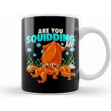 Humuts Porselen Beyaz Cute Funny Are You Squidding Me Joke Squid Pun Kupa Bardak