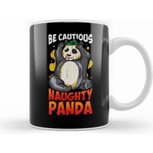 Humuts Porselen Beyaz Cute Funny Be Cautious Naughty Panda Baby Bear Kupa Bardak