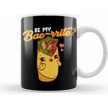 Humuts Porselen Beyaz Cute Funny Be My Bae Rrito Bae Burrito Pun Kupa Bardak