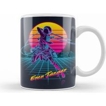 Humuts Porselen Beyaz Eren Jaeger Retro Eren Kupa Bardak