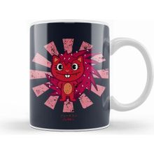 Humuts Porselen Beyaz Flaky Retro Japanese Happy Tree Friends Kupa Bardak