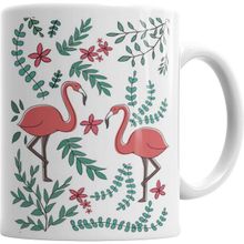 Humuts Porselen Beyaz Flamingo Kupa Bardak