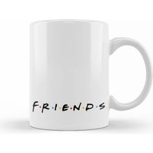 Humuts Porselen Beyaz Friends Kupa Bardak