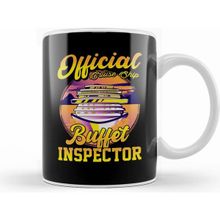 Humuts Porselen Beyaz Funny Official Cruise Ship Buffet Inspector Pun Kupa Bardak