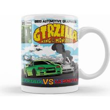 Humuts Porselen Beyaz Gtrzilla R34 Kupa Bardak
