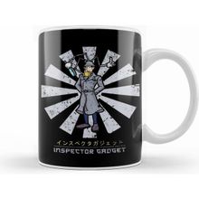 Humuts Porselen Beyaz Inspector Gadgdet Retro Japanese Kupa Bardak