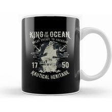 Humuts Porselen Beyaz King Of The Ocean Sailing Kupa Bardak