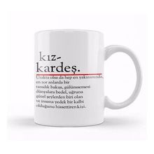 Humuts Porselen Beyaz Kız Kardeş Söz Kupa Bardak
