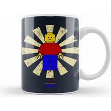 Humuts Porselen Beyaz Lego Man Retro Japanese Kupa Bardak