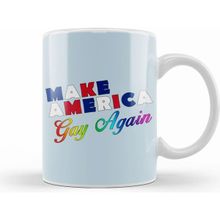 Humuts Porselen Beyaz Make America Gay Again Lgbtq Pride Kupa Bardak