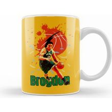 Humuts Porselen Beyaz Malcolm Brogdon Vintage Art Legend Basketball Gift Kupa Bardak
