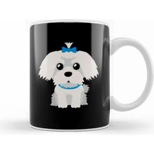Humuts Porselen Beyaz Maltese Dog Gift For Owner Maltese Dog Lover Kupa Bardak
