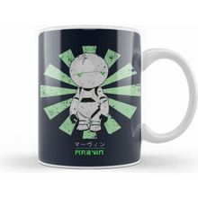 Humuts Porselen Beyaz Marvin Paranoid Android Retro Japanese Kupa Bardak