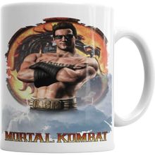 Humuts Porselen Beyaz Mortal Kombat Jonny Cage Game Kupa Bardak