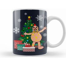 Humuts Porselen Beyaz Mr Blobby Around The Christmas Tree Kupa Bardak