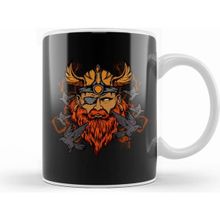 Humuts Porselen Beyaz Odin The Norse Mythology Viking God His Ravens Kupa Bardak
