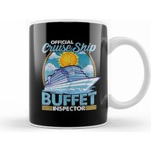 Humuts Porselen Beyaz Official Cruise Ship Buffet Inspector Foodie Pun Kupa Bardak